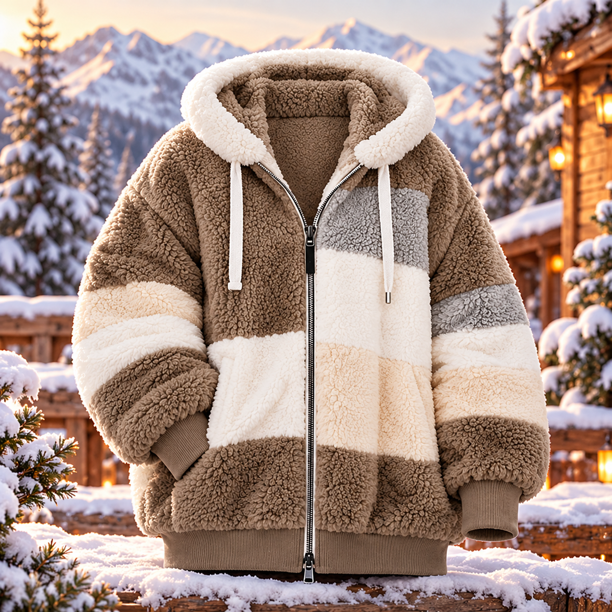 ❄️ Women's Oversized Sherpa Fleece Hooded Jacket 🧸 | Ultra-Soft, Cozy & Warm Winter Zip-Up Coat ❤️
