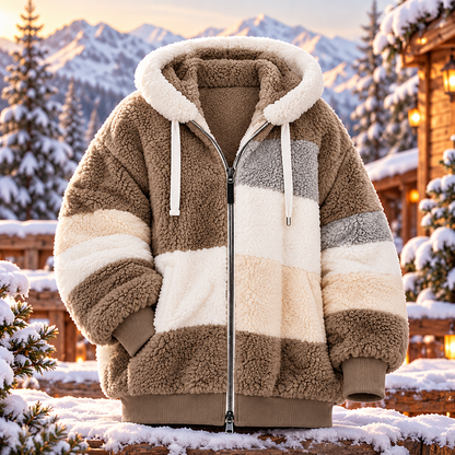 ❄️ Women's Oversized Sherpa Fleece Hooded Jacket 🧸 | Ultra-Soft, Cozy & Warm Winter Zip-Up Coat ❤️