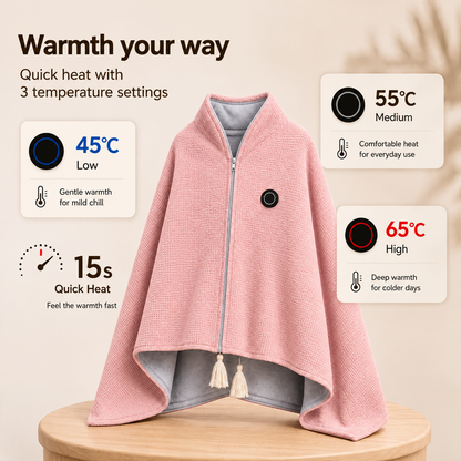 🔥Xmas Mega Sale🔥Portable Heated Blanket Shawl