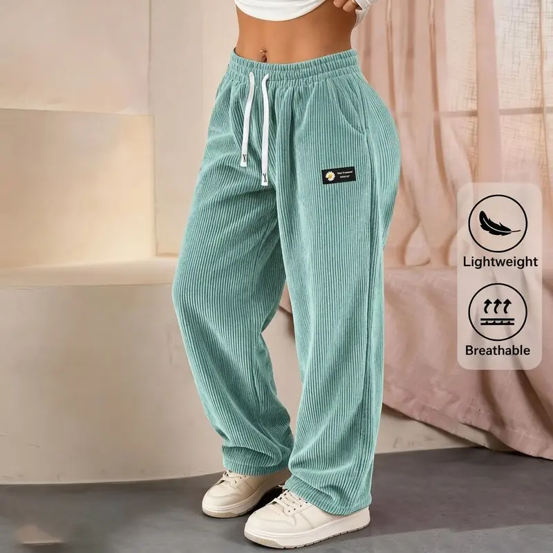 Light green corduroy trousers