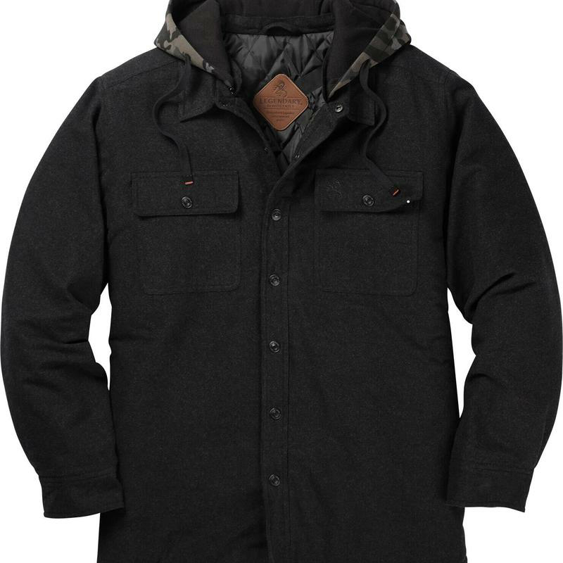 Men's Concealed Carry Hooded Shirt Jacket