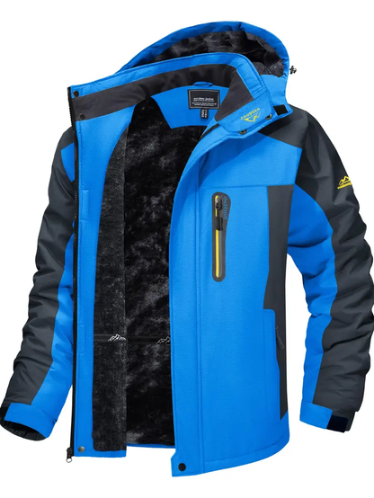 Men's Clothing Fitted Winter Waterproof Fleece-Lined Snow Ski Parka Coat