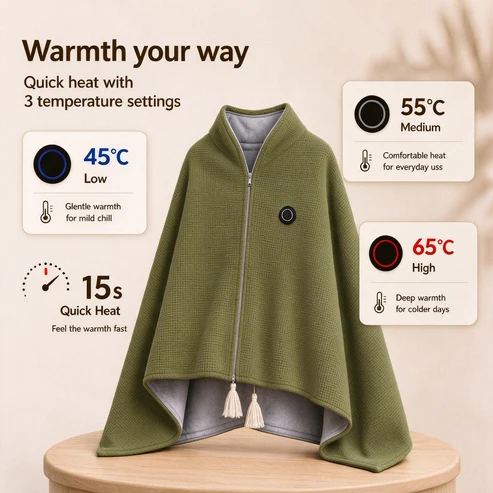 🔥Xmas Mega Sale🔥Portable Heated Blanket Shawl