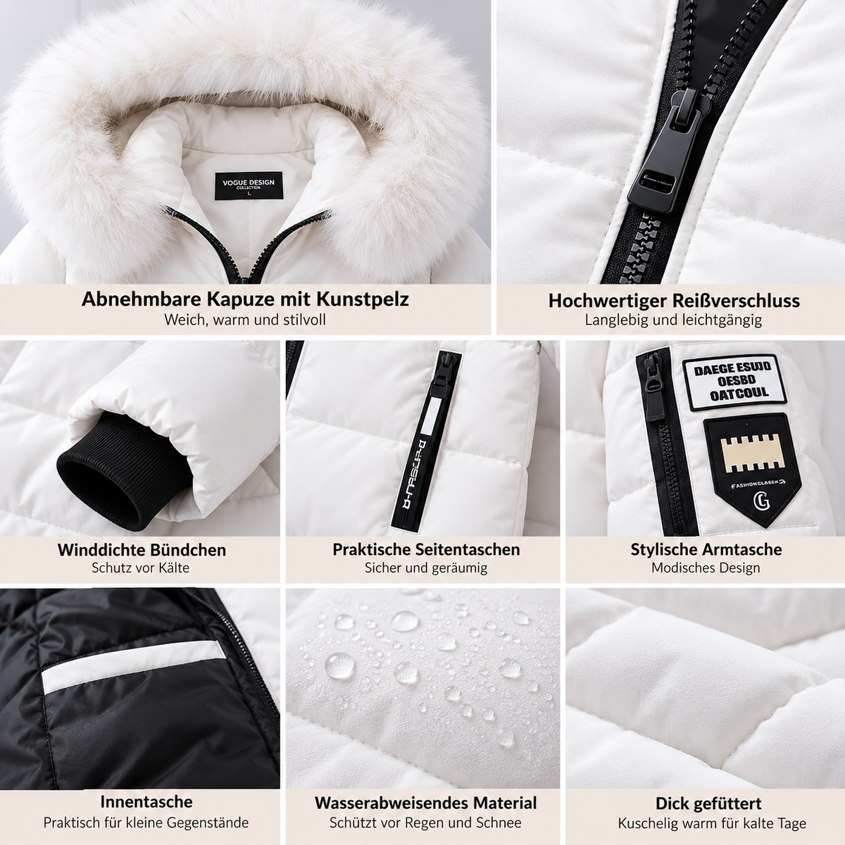 ❄️ Women's Long Winter Puffer Coat with Faux Fur Hood – Warm, Elegant & Cozy Hooded Jacket 🤍