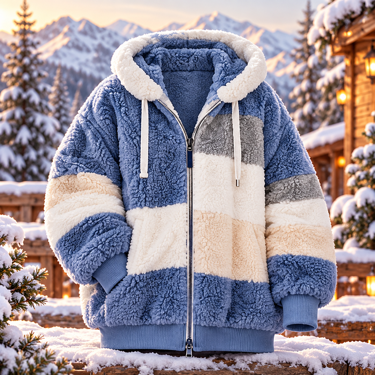 ❄️ Women's Oversized Sherpa Fleece Hooded Jacket 🧸 | Ultra-Soft, Cozy & Warm Winter Zip-Up Coat ❤️