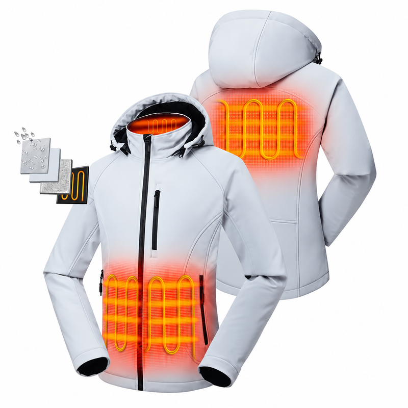 White heated jacket