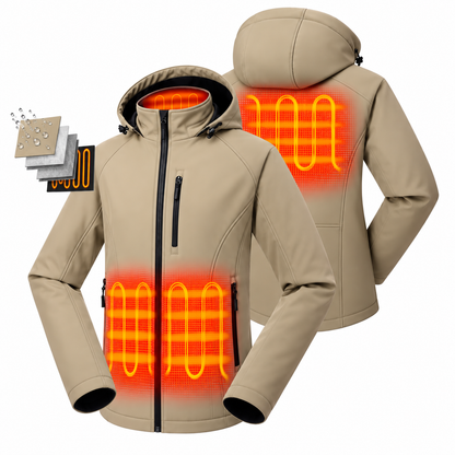 ❄️ Women's 4-Zone Heated Hooded Jacket 🔥 | Rechargeable Battery Included, Wind & Water-Resistant Warm Winter Coat ❤️